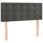 vidaXL Sommier à lattes de lit avec matelas LED gris foncé 120x190 cm