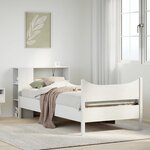 vidaXL Cadre de lit sans matelas blanc 100x200 cm bois de pin massif