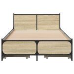 vidaXL Cadre de lit avec tiroirs sans matelas chêne sonoma 90x200 cm