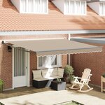 Store rétractable manuel vidaXL Beige 400x300 cm