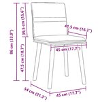 vidaXL Chaises à manger lot de 4 gris clair tissu