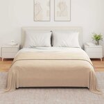 vidaXL Couvertures à jeter 6 Pièces Camel 280 x 210 cm Toison