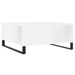 vidaXL Table basse blanc 80x80x36 5 cm bois d'ingénierie