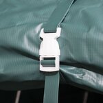 Vidaxl tente amovible pour bétail pvc 550 g/m² 3 3 x 8 m vert foncé