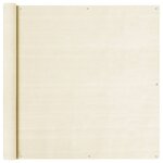 vidaXL Écran de balcon Crème 120x500 cm PEHD