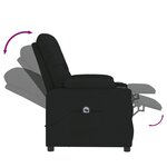 vidaXL Fauteuil inclinable électrique Noir Tissu