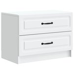 vidaXL Cabinet de chevet Blanc 62 x 34 5 x 44 5 cm Bois d'ingénierie