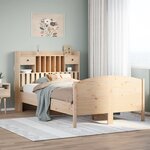 vidaXL Lit bibliothèque sans matelas 135x190 cm bois de pin massif