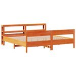 vidaXL Cadre de lit sans matelas cire marron 180x200cm bois pin massif