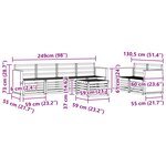 vidaXL Ensemble de canapés d'extérieur 7 pc Naturel