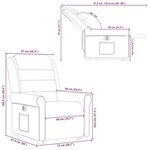 vidaXL Fauteuil inclinable électrique marron foncé tissu