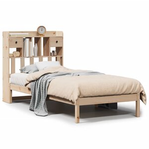 vidaXL Lit bibliothèque sans matelas 100x200 cm bois massif de pin