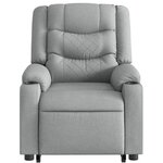 vidaXL Fauteuil de massage inclinable Gris clair Tissu
