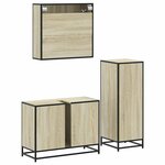 vidaXL Ensemble de meubles de salle de bain 3 Pièces chêne sonoma