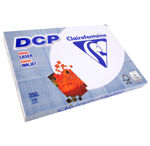 Ramette 125 Feuilles Papier DCP 350g A3 420x297 mm Certifié FSC Blanc CLAIREFONTAINE