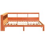vidaXL Lit bibliothèque sans matelas cire marron 120x190cm pin massif