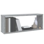 vidaXL Étagères murales cube 2 Pièces Sonoma gris 60x15x23 cm Bois