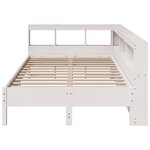 vidaXL Lit bibliothèque sans matelas blanc 120x190 cm bois pin massif
