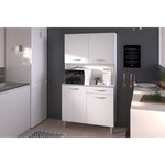 Buffet de cuisine - Blanc - 4 portes - 101 cm