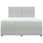 vidaXL Sommier à lattes de lit et matelas Gris clair 180x200cm Velours