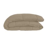 Couette chaude Microfibre Taupe & Lin 140 x 200 cm