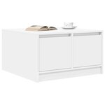 vidaXL Table basse avec tiroirs blanc 70 5x70x40 cm