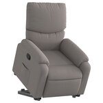 vidaXL Fauteuil inclinable taupe tissu