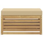vidaXL Banc de Jardin Bois d'Acacia Massif Blanc