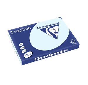 Ramette 250 Feuilles Papier 120g A3 420x297 mm Certifié FSC Bleu TROPHÉE