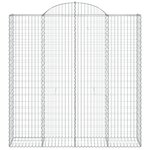 vidaXL Paniers à gabions arqués 15 Pièces 200x50x200/220 cm Fer galvanisé