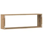 vidaXL Étagère murale avec étagère 2 Pièces Chêne artisan 80 x 15 x 26 cm