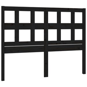 vidaXL Tête de lit Noir 145 5x4x100 cm Bois massif de pin