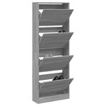 vidaXL Armoire à chaussures sonoma gris 60x21x163 5 cm bois ingénierie