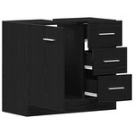 vidaXL Armoire d'évier chêne noir 63x30x54 cm Bois d'ingénierie
