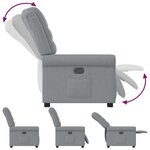 vidaXL Fauteuil inclinable Gris clair Tissu