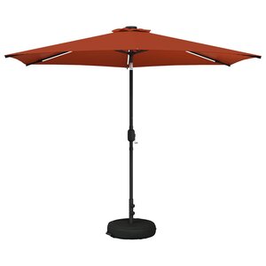 vidaXL Parasol de jardin avec lumières LED et base 300 x 300 cm