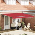 Store rétractable manuel vidaXL Rouge 400x300 cm