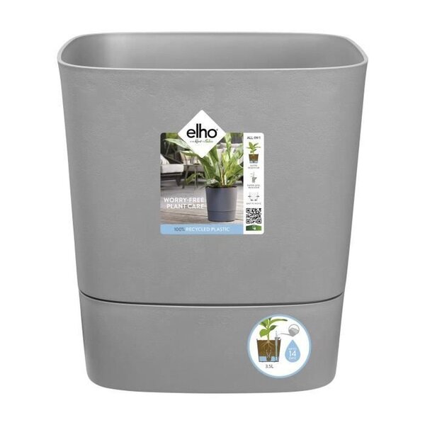 Pot de fleur Carré Greensense Aqua Care Ø 29 5 x hauteur 30 2 cm - 15 L - Vert Jungle