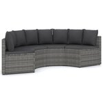 Salon de jardin meuble d'extérieur ensemble de mobilier 4 pièces avec coussins résine tressée gris 02_0016178