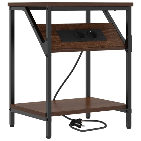 vidaXL Cabinet de chevet Chêne marron 38 x 30 x 48 cm