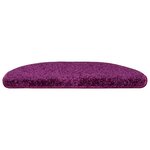 vidaXL Tapis d'escalier 15 pièces 65 x 21 x 4 cm Violet Demi-rond Grand