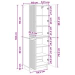 vidaXL Ensemble de Meubles 2 Pièces Chêne fumé 66 x 34 5 x 90 cm