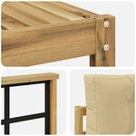 vidaXL Ensemble de canapés d'extérieur 6 pc Blanc et Beige