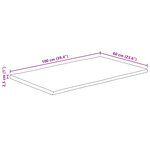 vidaXL Dessus de table 100x60x2 5cm rectangulaire bois massif d'acacia