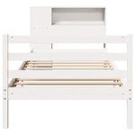 vidaXL Lit bibliothèque sans matelas blanc 100x200 cm bois pin massif
