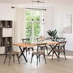 vidaXL Pieds de table à manger en forme de X  2 pièces  noir  90 x (72-73) cm  acier