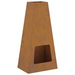 brasero vidaXL 50x35x100 cm en acier weathering