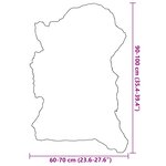 vidaXL Peau de mouton Couleur mélangée (60-70)x(90-100) cm