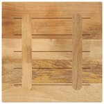 vidaXL Dessus de table 40x40x3 8 cm carré bois massif de manguier brut
