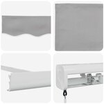 vidaXL Auvent Rétractable Gris clair 500 × 300 cm Tissu et Métal